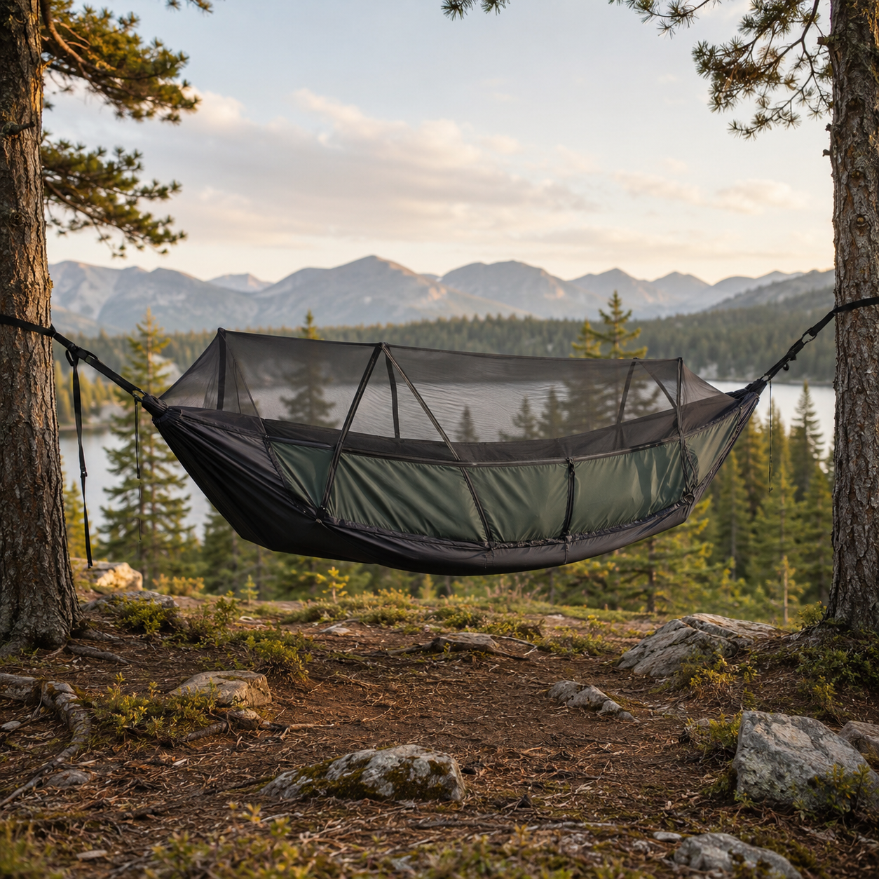 Flat-Lay Hammock Tent with Bug Net – main product image