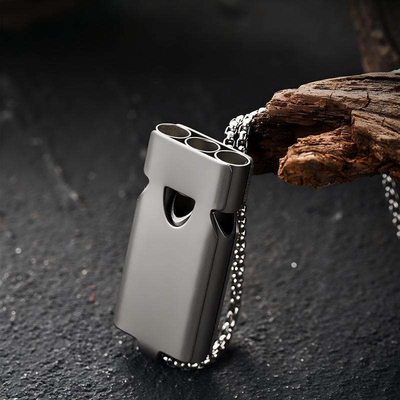 Titanium alloy three-tube whistle