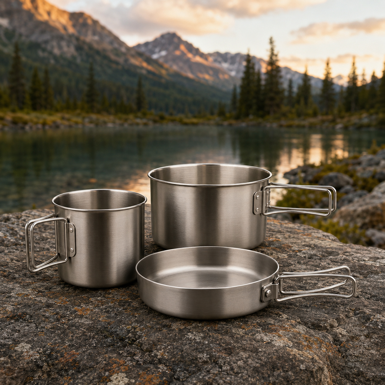 Compact Stainless-Steel Cook Set – main product image