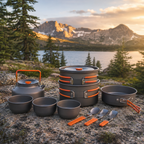 Anodized Aluminum Camping Cookware Kit – main product image
