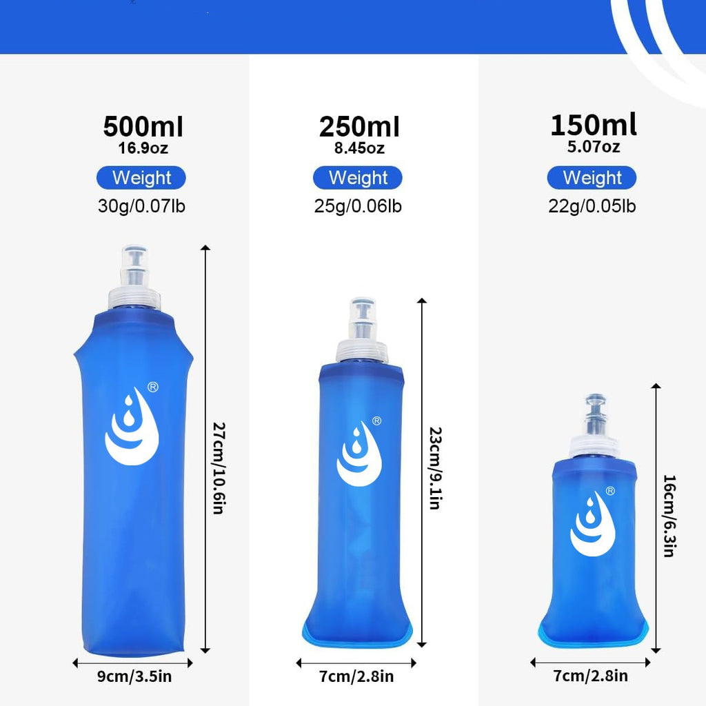 Portable folding cycling soft water bottle