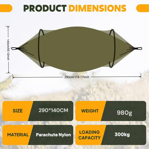 3-in-1 Camping Hammock with Mosquito Net