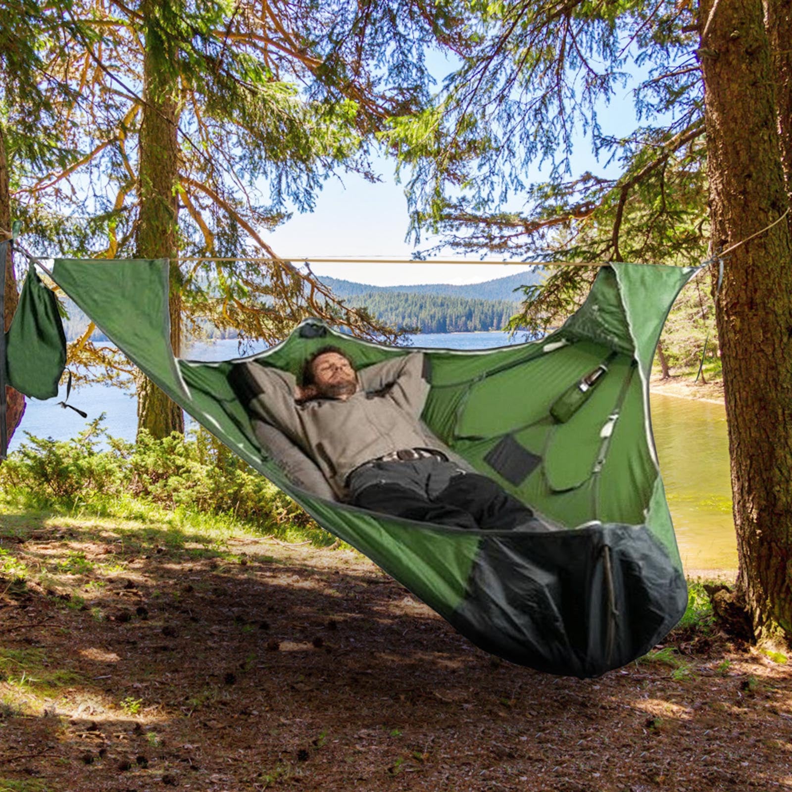Flat-Lay Hammock Tent with Bug Net – product image 1