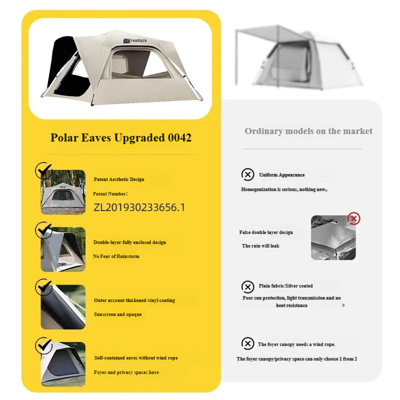 Double-Layer Blackout Camping Tent